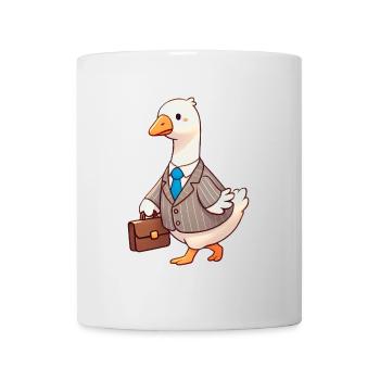 Serious Goose in Business Suit Design - Mug - white - Front