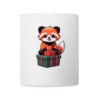 Cute red panda celebrating Christmas. - Mug - white - Front