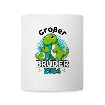 Dino Großer Bruder 2024 Geschwister - Tasse - Weiß - Vorne