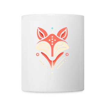 Sly and Cute Fox Minimalist Design - Mug - white - Front