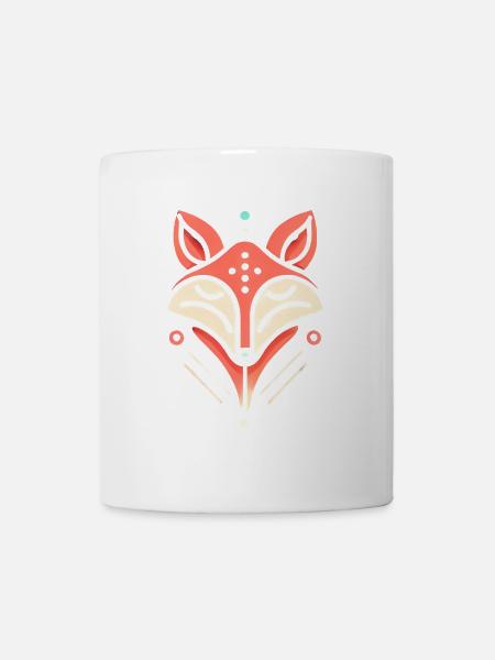 renard sournois et mignon design minimaliste - Mug blanc - blanc