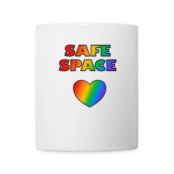 LGBT Safe Space Rainbow Heart - Mug - white - Front
