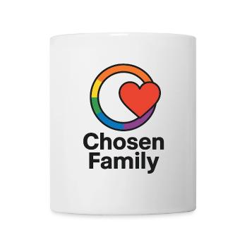 Inklusives Herz mit Regenbogenrahmen - Tasse - Weiß - Vorne