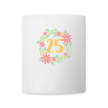 25. Geburtstag Geschenk - Tasse - Weiß - Vorne