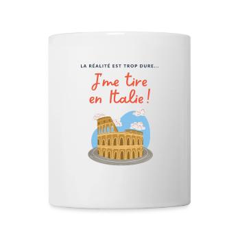 J'me tire en Italie ! - Mug blanc - blanc - Devant