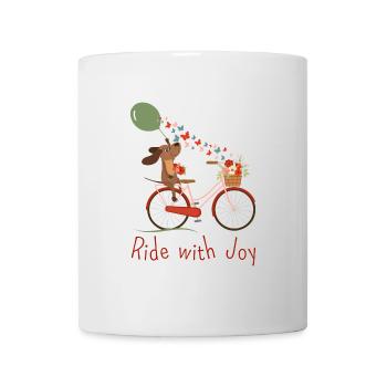 Ride with Joy with Dog - Mug blanc - blanc - Devant