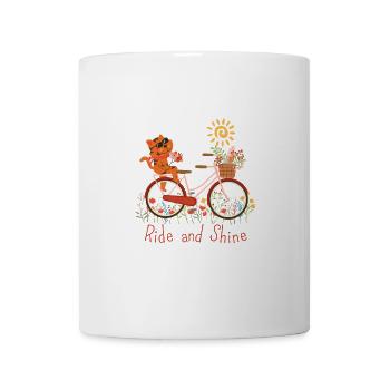 Ride and Shine with Cat - Mug blanc - blanc - Devant