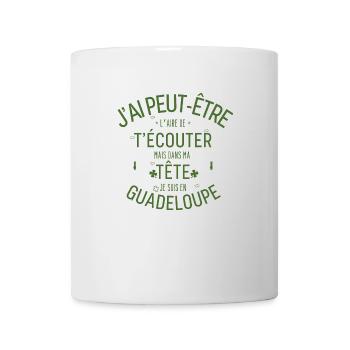 Dans ma Tête je suis En Guadeloupe - Mug blanc - blanc - Devant