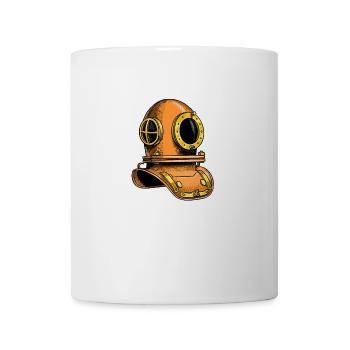 Taucherhelm im Retro design. - Tasse - Weiß - Vorne