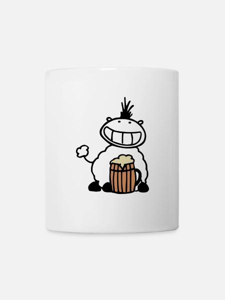 Bierschaf - Tasse - Weiß