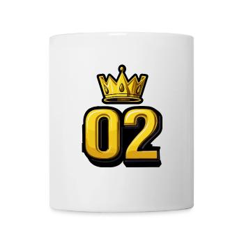 2 Zahl Krone - Tasse - Weiß - Vorne