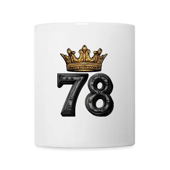 78 Zahl Krone - Tasse - Weiß - Vorne