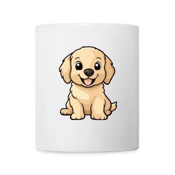 Golden Retriever Hund Niedlich - Tasse - Weiß - Vorne
