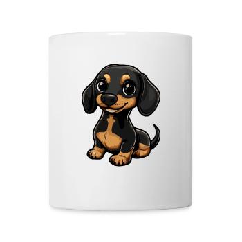 Dackel DachsHund Niedlich - Tasse - Weiß - Vorne