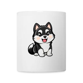 Husky Hund Niedlich - Tasse - Weiß - Vorne