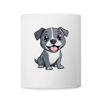 American Staffordshire Terrier Hund Niedlich - Tasse - Weiß - Vorne