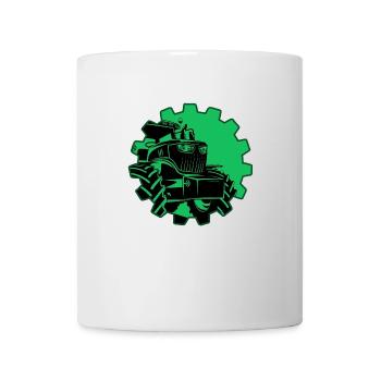 Tracteur Tracteur Conducteur Agriculteur Tracteur Jante - Mug blanc - blanc - Devant