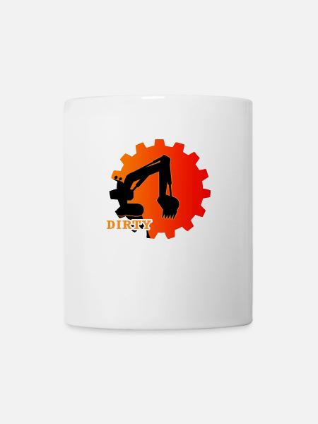 Bagger Baggerfahrer "dirty" Baggerschaufel - Tasse - Weiß
