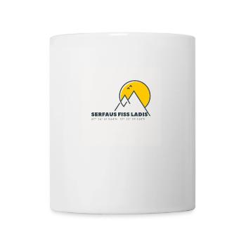 Minimalistisches Serfaus Fiss Ladis-Logo - Tasse - Weiß - Vorne