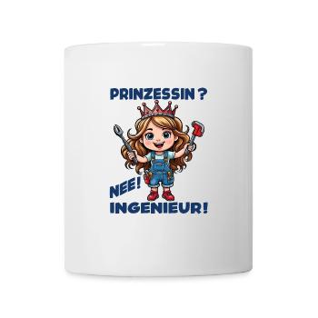La princesse devient ingénieure mécanicienne - Mug blanc - blanc - Devant