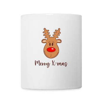Rentier Merry X-mas - Weihnachtslook - Tasse - Weiß - Vorne