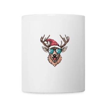 Hirsch Weihnachten Lustig - Tasse - Weiß - Vorne