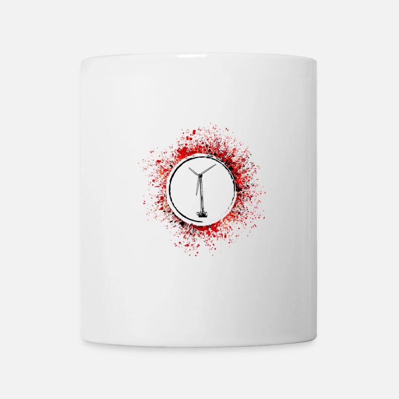 Windrad Silhouette Energie - Tasse - Weiß