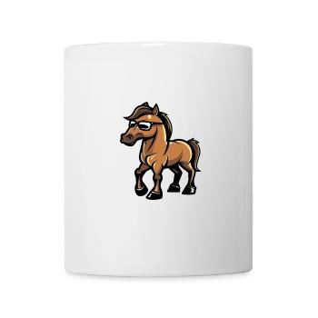 Pferd Cool Comic - Tasse - Weiß - Vorne