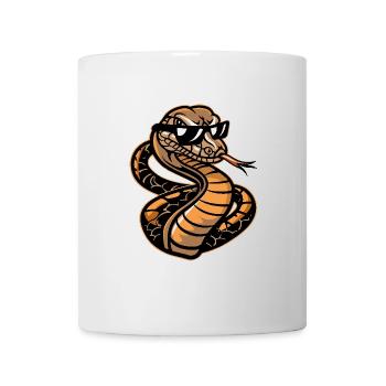 Serpent Cobra Bande dessinée cool - Mug blanc - blanc - Devant