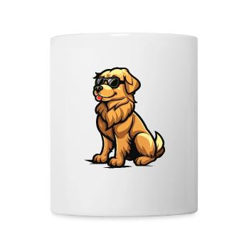 Golden Retriever Hunde Cool Comic Lustig - Tasse - Weiß - Vorne