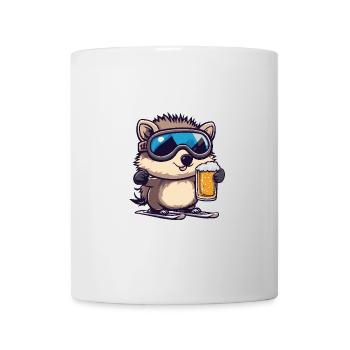 Hedgehog après-ski beer - Mug - white - Front