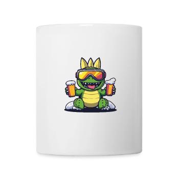 Dinosaurier stegosaurus Apres Ski Bier - Tasse - Weiß - Vorne