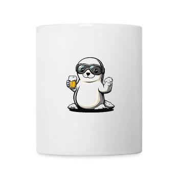 Robbe Tier Apres Ski Bier - Tasse - Weiß - Vorne