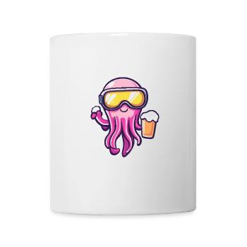 Bière après-ski méduse - Mug blanc - blanc - Devant