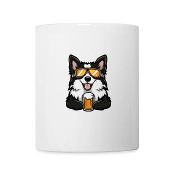 Border Collie Hund Apres Ski Bier - Tasse - Weiß - Vorne