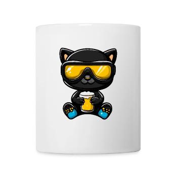 Bière après-ski Panther - Mug blanc - blanc - Devant