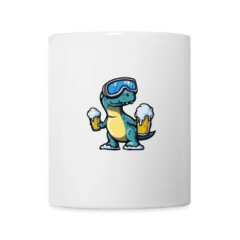 Bière après-ski dinosaure brontosaure - Mug blanc - blanc - Devant
