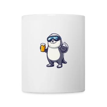 Robbe Tier Apres Ski Bier Comic - Tasse - Weiß - Vorne