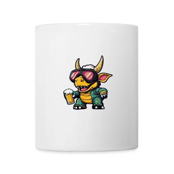 Dinosaure tricératops Bière d’après-ski - Mug blanc - blanc - Devant