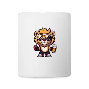 Lion Après-Ski Bière Bande dessinée - Mug blanc - blanc - Devant
