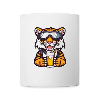 Tiger Après-Ski Bière Bande Dessinée - Mug blanc - blanc - Devant
