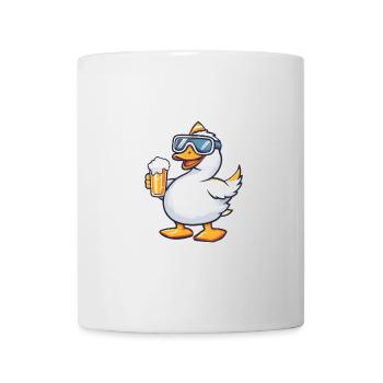 Gans Apres Ski Bier Comic - Tasse - Weiß - Vorne