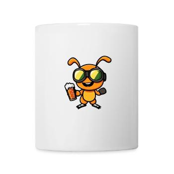 Fourmi après-ski bière bande dessinée - Mug blanc - blanc - Devant