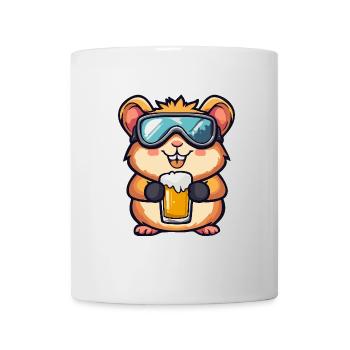 Hamster Après-Ski Bière Bande dessinée - Mug blanc - blanc - Devant