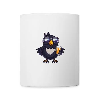 Rabe Krähe Apres Ski Bier Comic - Tasse - Weiß - Vorne