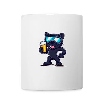 Panther Après-Ski Bière Bande Dessinée - Mug blanc - blanc - Devant