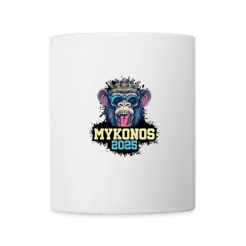 Mykonos 2025 Affe - Tasse - Weiß - Vorne