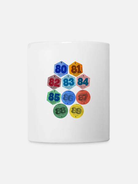 Back to 80's - Vignettes Automobiles Années 80 - Mug blanc - blanc