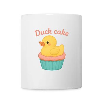 Duck Cake – Sweet Duck on Cupcake Design with H - Mug - white - Front
