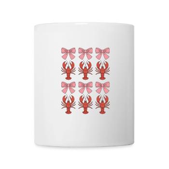 Coquette Hummer Schleifen Muster - Tasse - Weiß - Vorne